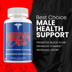 Herbal Virility Max Men Pills, Herbal Virility Max Male Support (60 Capsules)