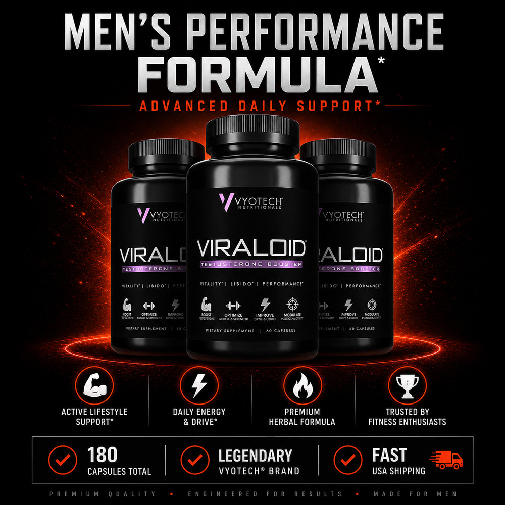 Testosterone Booster for Men Build Muscle Strength Workout Support 3 Pack
