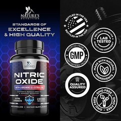 Nitric Oxide Booster 3000mg | 3X Extra Strength L-Arginine Capsules