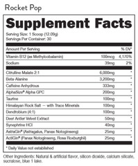 Das Labs Woke AF Pre-Workout 30 Servings (ROCKET POP) Pump Energy NEW