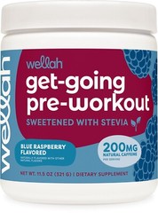 Wellah Get-Going Pre-Workout Drink Mix (Blue Raspberry) – 200mg Natural Caffeine