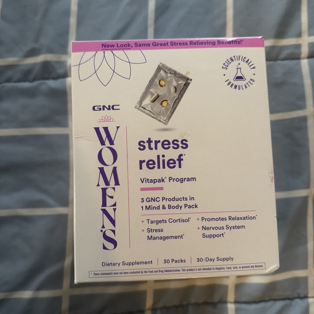 GNC Women’s Wellness Stress Relief Vitapak Program 30 Day Exp: 07/27