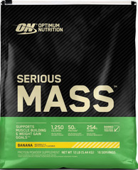 OPTIMUM NUTRITION SERIOUS MASS Gainer Protein Creatine Amino Acid Banana 12lbs