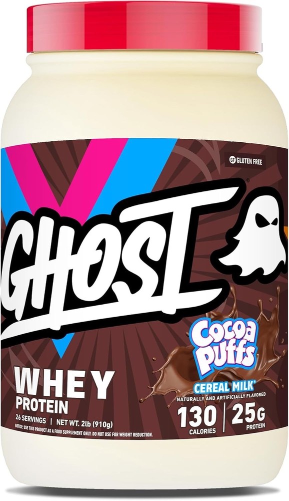 GHOST Whey Protein Powder, Cocoa Puffs Cereal Milk – 2LB, 25G of Protein