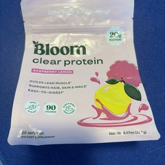 Bloom Clear Protein Powder Raspberry Lemon 20g Zero Sugar 9.07oz 10sv