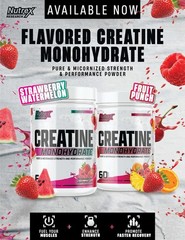 Nutrex Flavored CREATINE Monohydrate Powder Micronized For Men & Women 60 Svgs