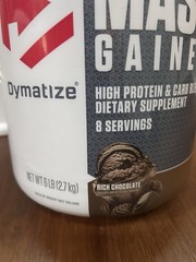 2 Pack Dymatize Super Mass Gainer, Rich Chocolate Protein Powder 6LB Exp 10/2026