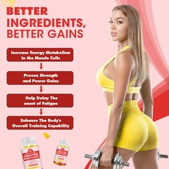 Creatine Monohydrate Gummies Increase Strength Muscle Gain Enhance Performance