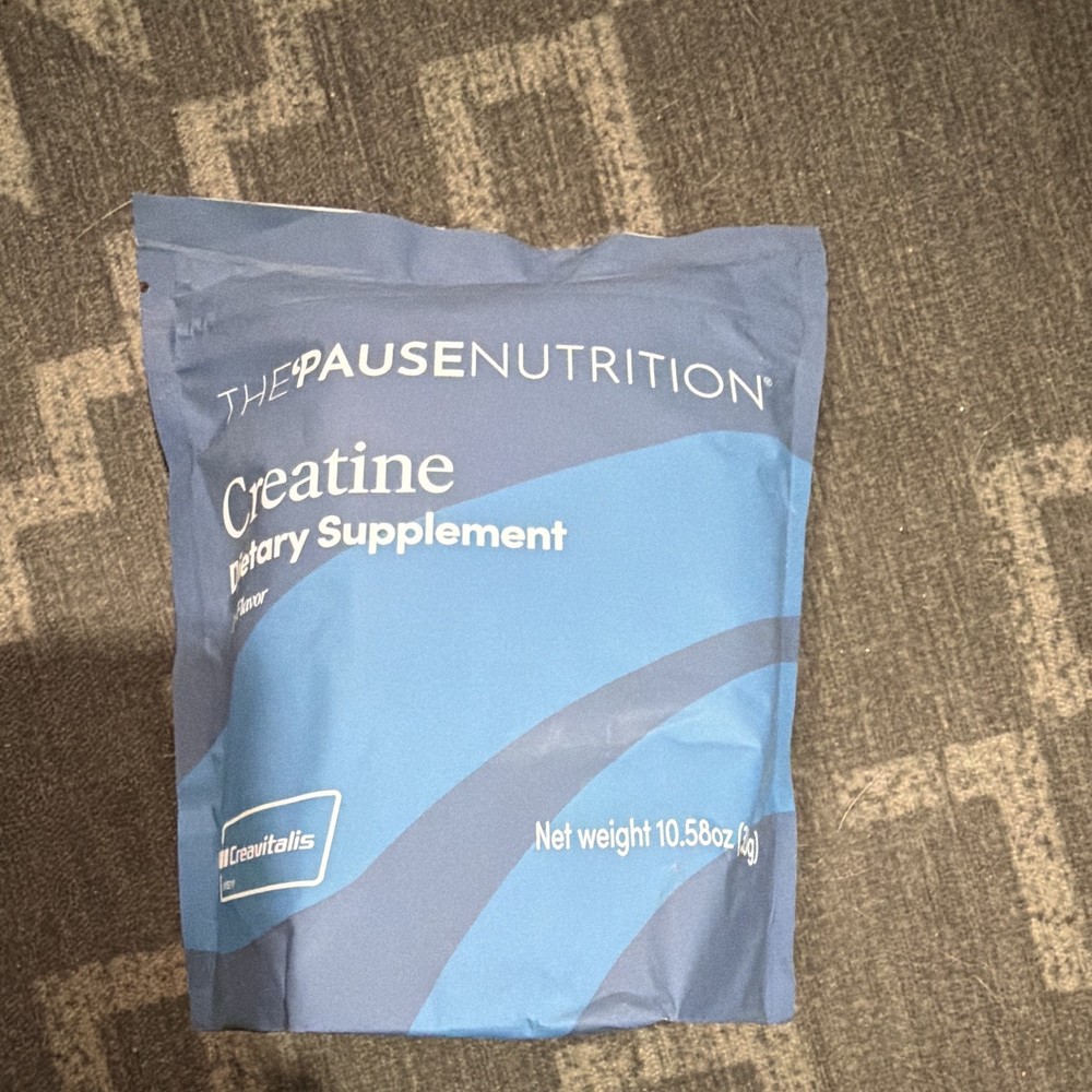 The Pause Nutrition Creatine Monohydrate Powder Unflavored 10.58 oz Exp 12/2026