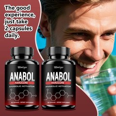 2PC Anabol Hardcore Advanced Bodybuilding Supplement | 60 Capsules | for Energy