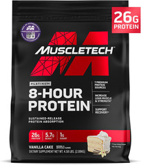 Muscletech Platinum 8-Hour Protein Powder – 7 Premium Protein Sources with Whey