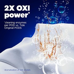 Tide Oxi Boost Power PODS Laundry Detergent Pacs, 57 Count, Set-In Stain Removal