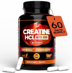 Creatine HCL Capsules with HMB – Workout Supplement for 180 Count (Pack of 1)