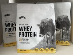3 PACK Levels Grass Fed Whey Protein Powder – 24G of Protein – Vanilla – NEW