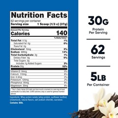 Nutricost Whey Protein Isolate (Vanilla) 5LBS – Isolate Protein Powder, Non-GMO