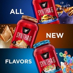 BSN Syntha-6 Blueberry Pancake Protein Powder Whey Casein 28 Servings Fiber