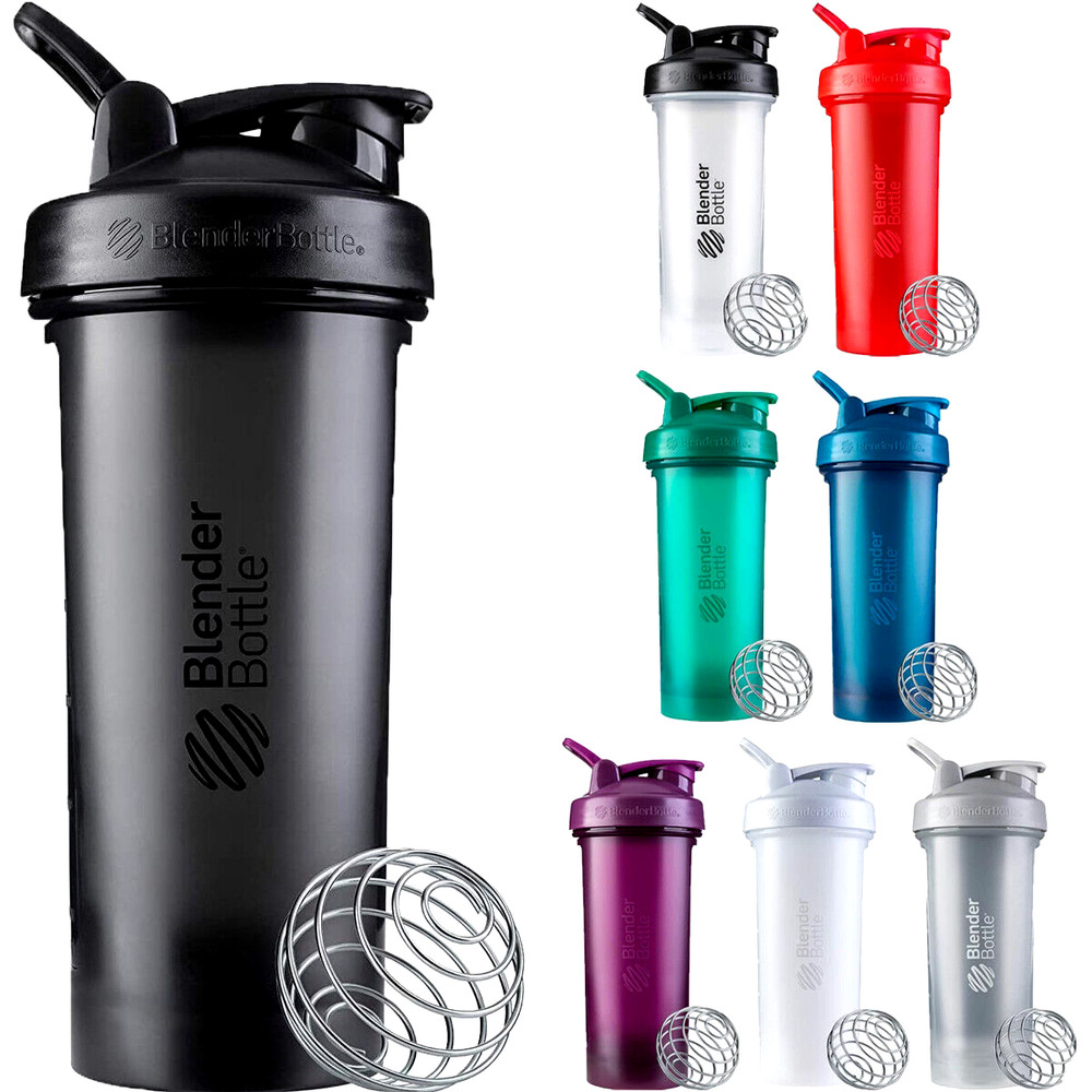Blender Bottle Classic 28 oz. Shaker Mixer Cup with Loop Top Green & Yellow