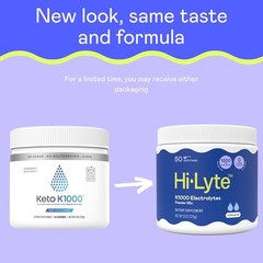 K1000 Electrolytes Powder Mix Unflavored Keto & Performance, 50 Servings
