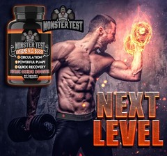 Monster Test Nitric Oxide Pre Workout Booster, Circulation, Recovery, Energy 1PK