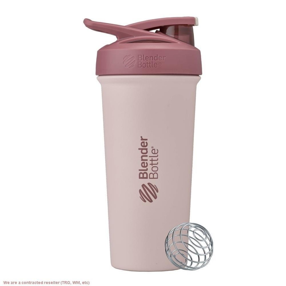 BlenderBottle 25oz Stainless Steel Strada Water Bottle – Rose Red