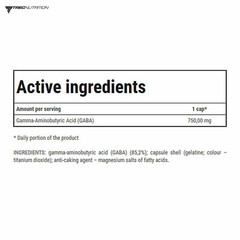 Trec Nutrition GABA 750 ULTRA PURE Gamma-Aminobutyric Acid Regeneration Hormones