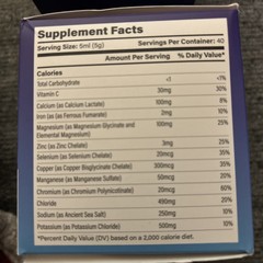 2 New Hydration Water Powder w/Magnesium, Potassium, Zinc, Vitamin C, Calcium