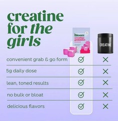 Bloom NEW Creatine Monohydrate Gummies& Sugar Free Creatine US& 5g Per Serving
