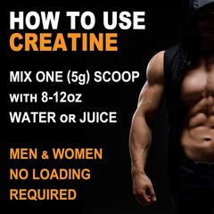 Creatine Monohydrate Powder, Pure Creatine Powder, , 3rd Party Lab Tested, 5g…