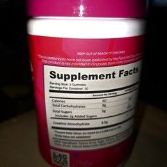 Creatine Monohydrate Gummies for Men & Women Boost Focus Strength Endurance *New