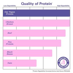 Vegan Protein Powder 1.11 lb Plant Based Rice Pea Protein Smooth Digestion