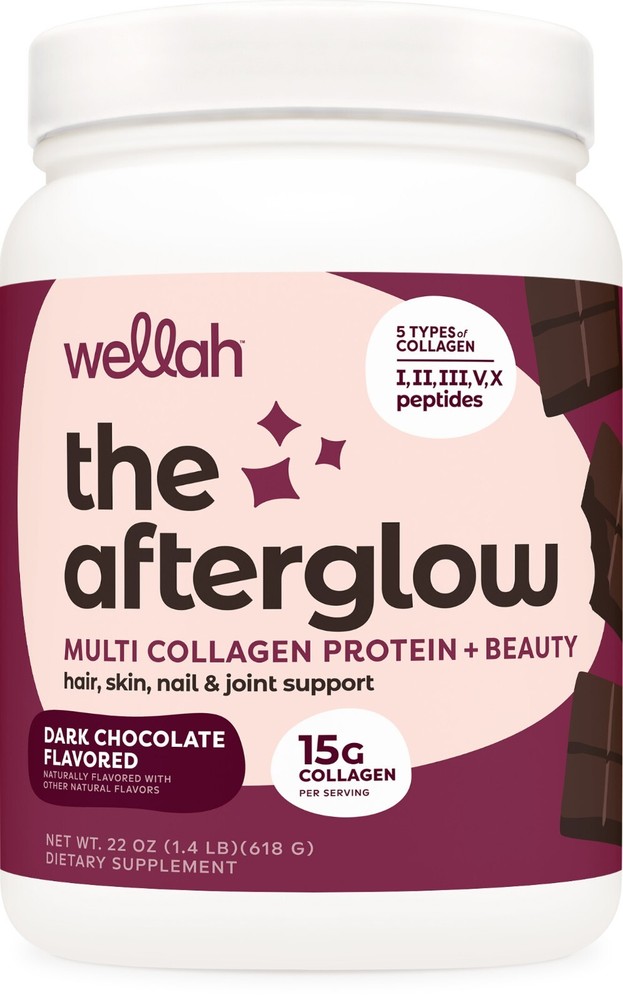 Wellah The Afterglow Multi Collagen Protein + Beauty (Dark Chocolate Flavored)