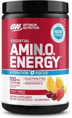 Enhanced Amino Energy & Focus Powder – Sugar-Free BCAA & Caffeine, 30 Servings