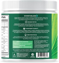 Designer Wellness, Designer Greens Superfood Powder with Prebiotics, Probiotics,