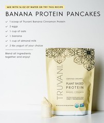 Truvani Vegan Pea Protein Powder | Banana Cinnamon | 20g Organic Plant Based Pro