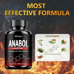 Anabol Hardcore Advanced Bodybuilding Supplement | 60 Capsules | Energy Support