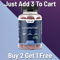 Sugar Free L-Carnitine Chews Natural Energy, Pre Workout and Recovery Gummy 60ct