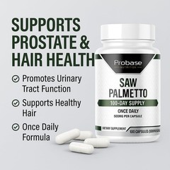 Probase Nutrition Saw Palmetto Support for Prostate and 100 Count (Pack of 1)