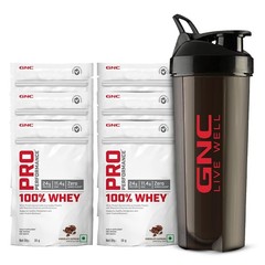 GNC 100% Whey Protein 35g x6 – Chocolate – Muscle Growth & Recovery
