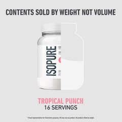 Isopure Clear Low Carb 100% Whey Protein Isolate Powder, 16 Servings