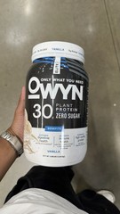 OWYN Plant-Based Protein Powder Zero Sugar Vanilla 2.96 lb Non-GMO Gluten-Free