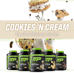 Musclepharm Combat Protein Powder, Cookies ‘N’ Cream Flavor, Fuels Muscles for P