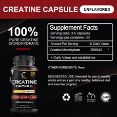 2pcs Creatine Monohydrate Capsules – 90 Pills – Bodybuilding Muscle Growth