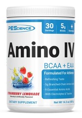 Amino IV Strawberry Lemonade BCAA EAA Powder 5g Amino Acids Sugar Free 14.3oz