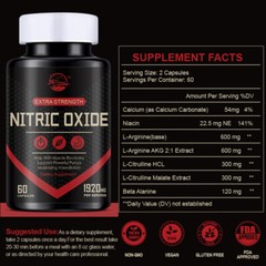 L-Arginine L-Citrulline Nitric Oxide, Endogenus Male Vitality Booster,ED Support