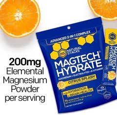 2x NATURAL STACKS MagTech Hydrate Packets w/Magnesium Citrus Splash 14 Sticks ea