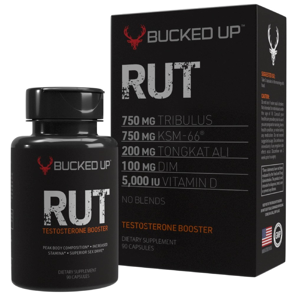 Bucked Up RUT – Testo Booster – Best All-Natural Test Formula for Men – Energy,