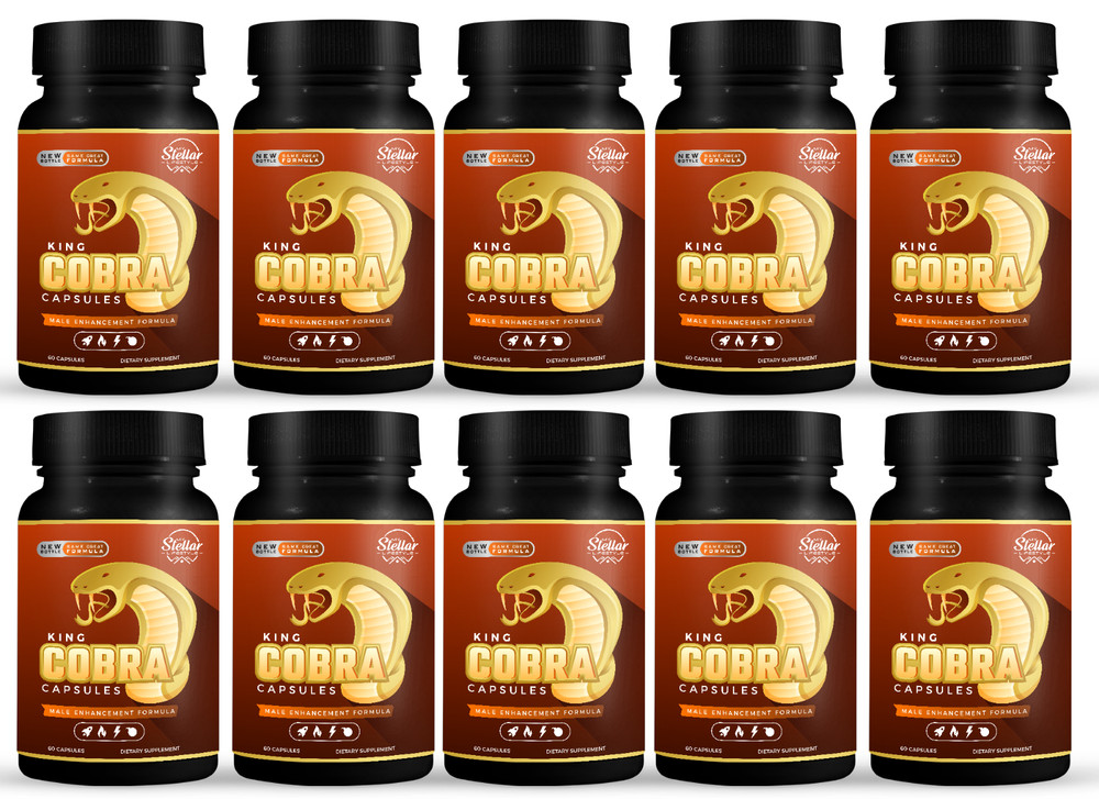 10 Pack King Cobra Capsules for Men-New Improved Formula-60 Capsules x10