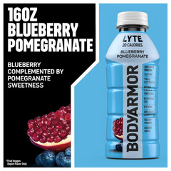BODYARMOR Lyte Sports Drink, Low-Calorie Blueberry Pomegranate, 16 Fl Oz, 12 Pac