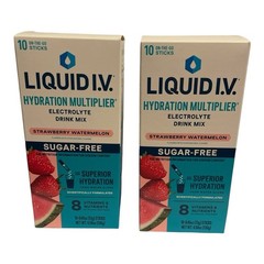 2x Liquid I.V. Sugar-Free Strawberry Watermelon 10 Sticks Ea Exp 05/2027