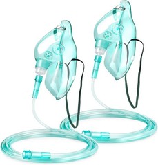 ANSNF 2 Pack Oxygen Mask for Face Adult with 6.6′ Tube & Size L-2pcs